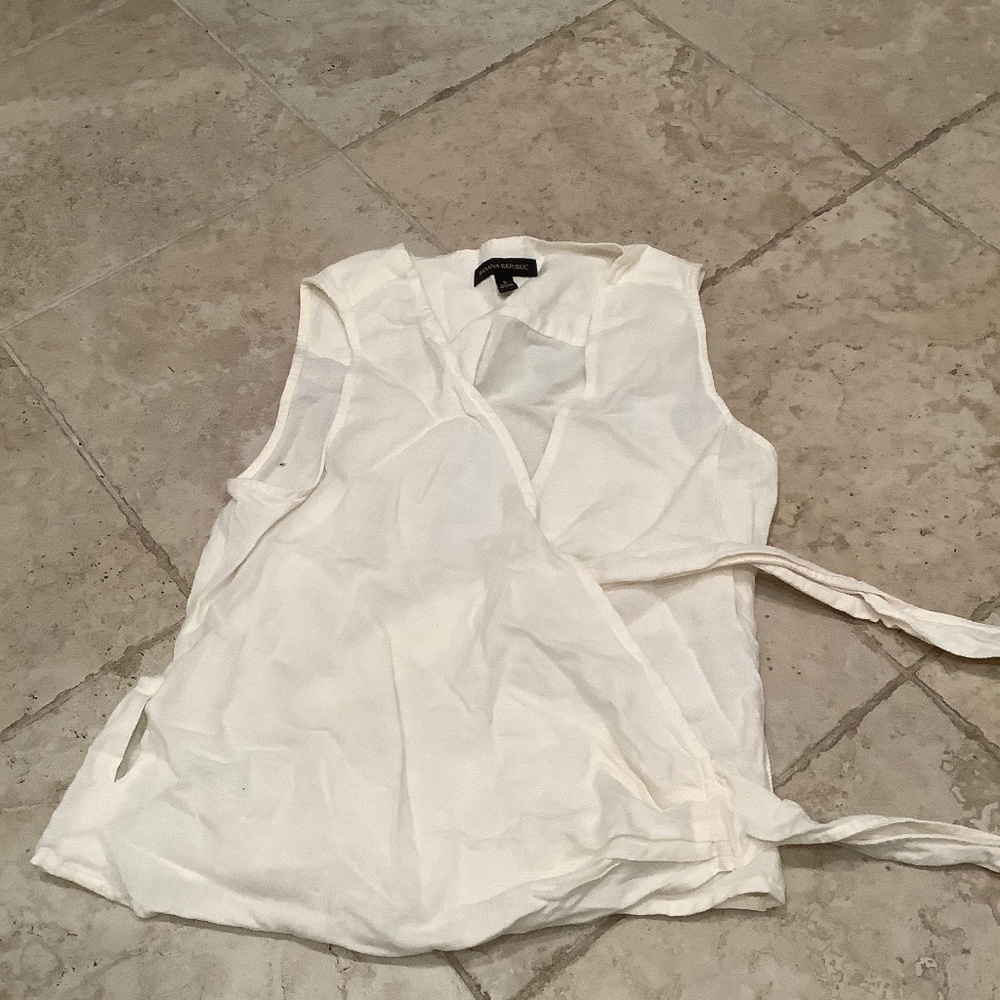 banana republic wrap waist tank top blouse